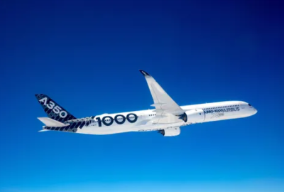 Airbus A350-1000 shows powered by 35% SAF
