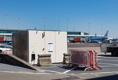 Schiphol tests innovation to filter air on the apron