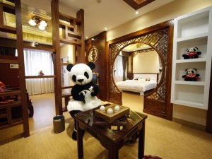 Panda hotel in Chengdu, Sichuan region
